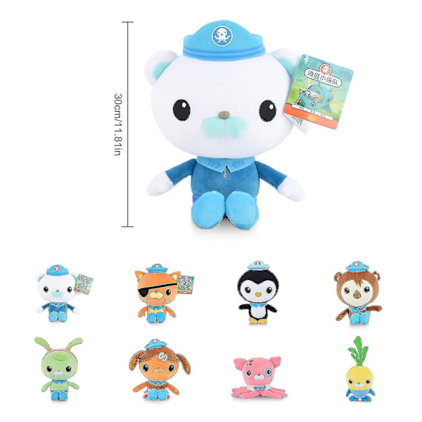 2023 Animerede Havdyr Plysdyr, 12 tommer Barnacles The Octonauts Fyldte Bløde Pude, Børnegave, Hjemmeindretning Shellington