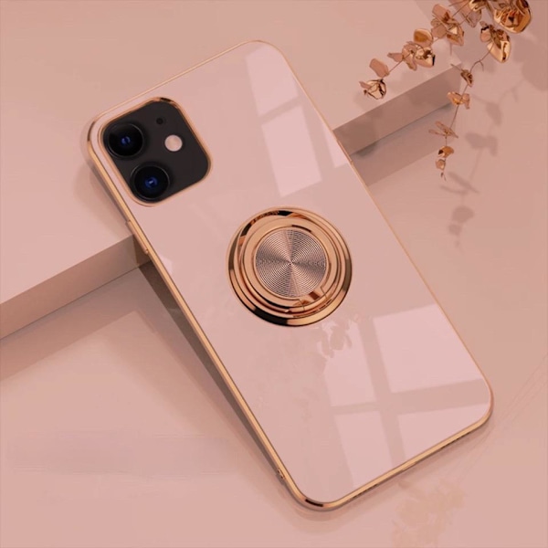 Lyxigt stilfullt skal 'iPhone 13 Pro Max' med ringstativfunktion Guld Blå Blue Blue