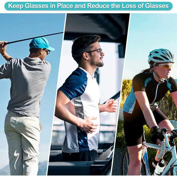 5 st sportglasögonband elastiska glasögonband för sportglasögon, glasögon och solg
