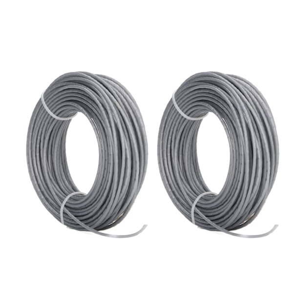 2 stk. 24 m 2,0 mm plæneklipper wire reb snor grå nylon wire trimmer spole line til BOSCH ART 24 27 30 36