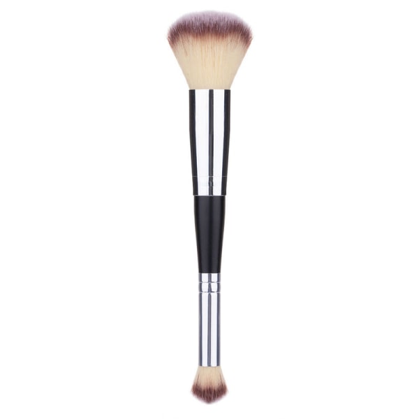 Makeup Brushes Dual-ends Foundation Brush Concealer Brush Perfekt för alla utseende Idealisk för vätska Black and silver