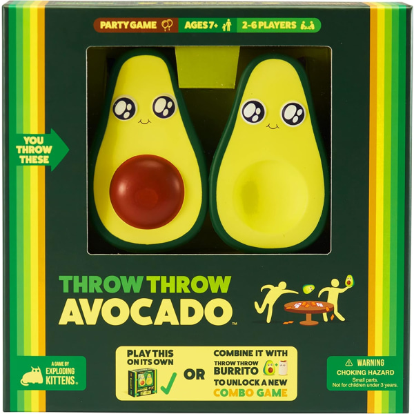 Kasta kasta avokado vid- Kortspel för vuxna Tonåringar och barn - Roliga familjespel - A Dodgeball Card Game