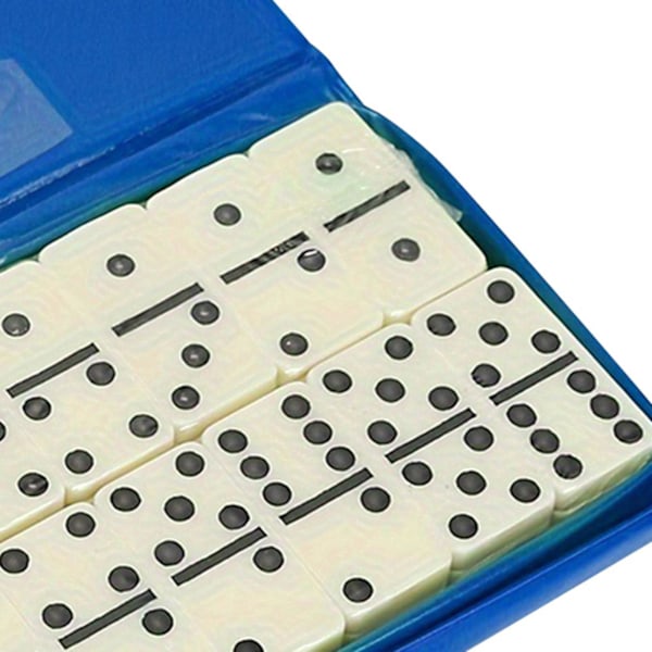 Dominos Set Pusselspel Aktivitet Resespel Kul Klassiskt Blockspel för Barn Röd Blue 15.4x9.3cm