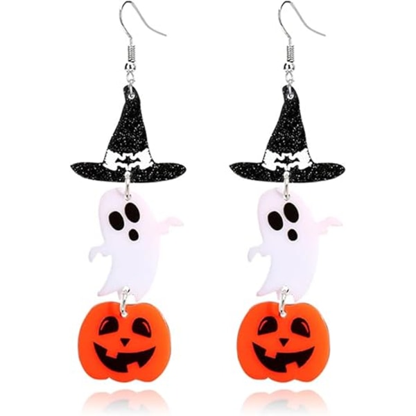 pcs Halloween Cute Ghost Pumpkin earrings for women pumpkin flower ghost earrings