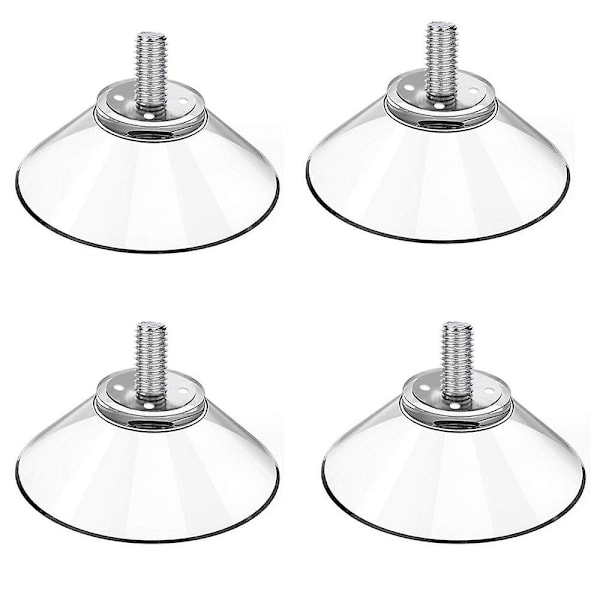 4 kpl 41 mm silikoninen imukuppi 8 mm mutterilla ja ruuvilla, kiinteä läpinäkyvä imukuppi kumilasille 【ad】