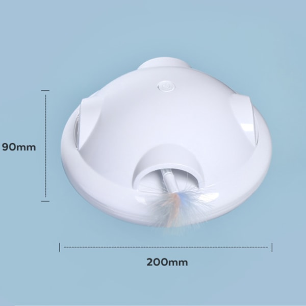 Elektrisk kattelegetøj intelligent automatisk roterende kedsomhedsaflastning interaktiv killing teaser legetøj til indendørs hvid