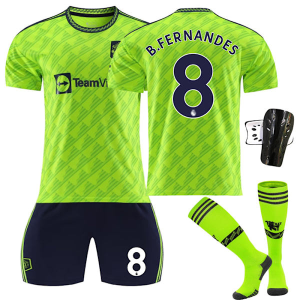Manchester United udebane nr. 10 Marcus Rashford fodboldtrøje B.FERNANDES 8{ad} B.FERNANDES 8 #XS