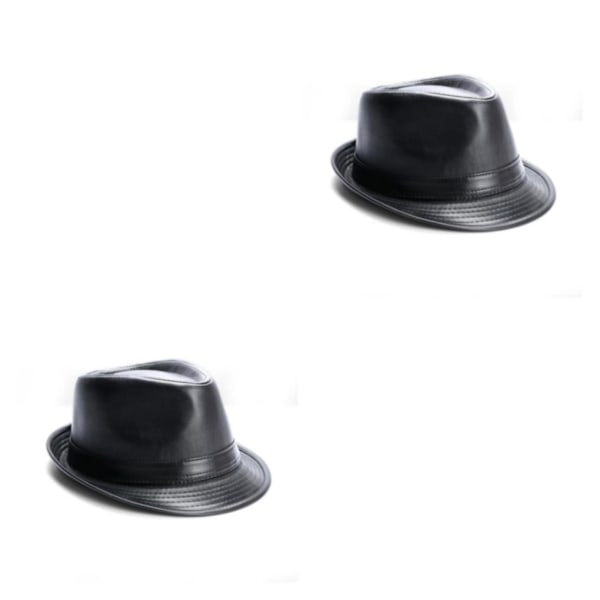 1/2/3/5 Klassiset lippalakit miehille Tyylikkäät kuviot kaikkiin tilaisuuksiin musta black 2Sets
