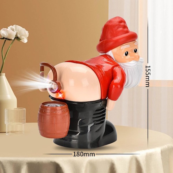 Jultomte Bubbelblåsare, Automatisk Jultomte Bubbelmaskin med Blinkande Ljus