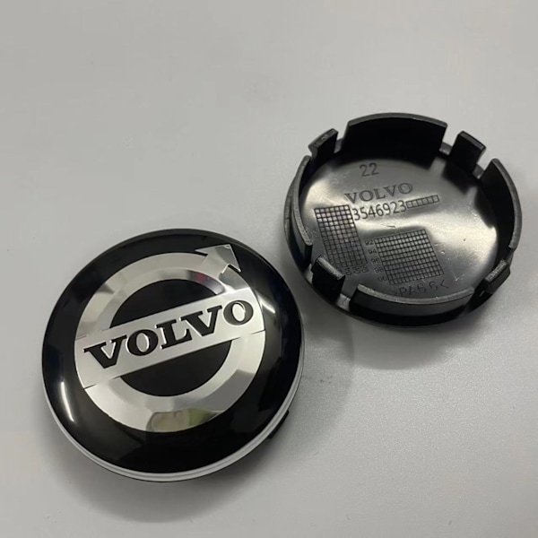 4 stk. 64MM Bilhjulkapsler til Volvo V40 V60 V90 S60 S40 V70 XC70 XC60 XC90 Stilfuldt Emblem Biltilbehør til Eksteriør
