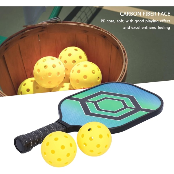 Carbon Fiber Pickleball Paddle Set Ansiktsträning Pickle Ball Racket racket med 2st boll och förvaringsväska 3