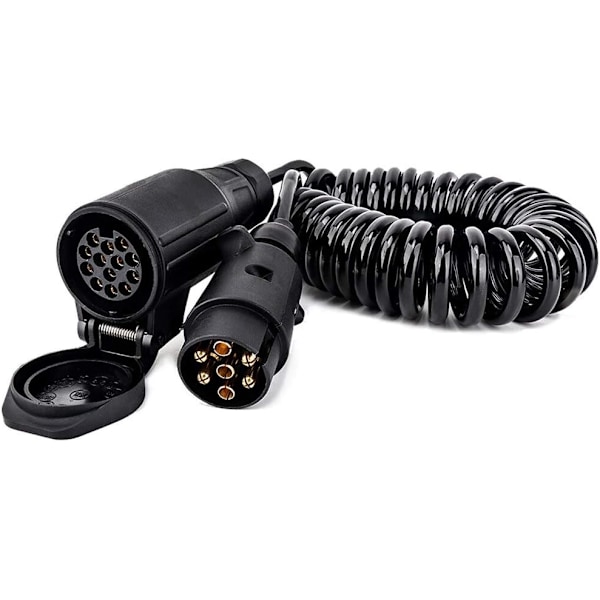 Våradapter för kabel - 12V/Trailerkontakt - 1-Kompakt: Universal Passform - 7 till 13 Stift/Biltillbehör