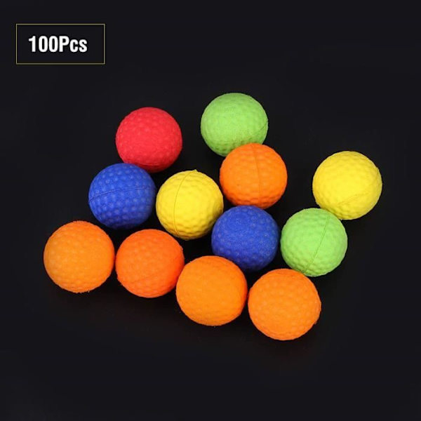 100 st Påfyllningskulor Leksaksboll Runda Mjuka Kulor Färger Kula Pistol Leksak För Nerf Rival Zeus Apollo Påfyllning{ad}