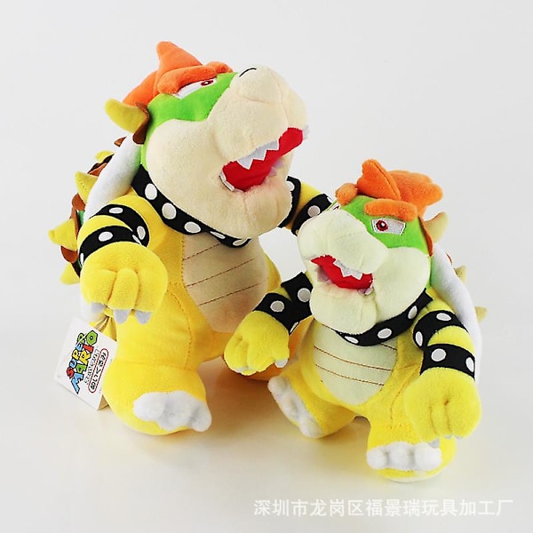 2023 Uusi Kawaii Cartoon Bowser Fire Dragon Pehmolelu Pehmeä Sisustus Syntymäpäivälahja Vauvan Leikki Rauhoittava Pehmolelu Luova Kilpikonnankuori B 15-24cm