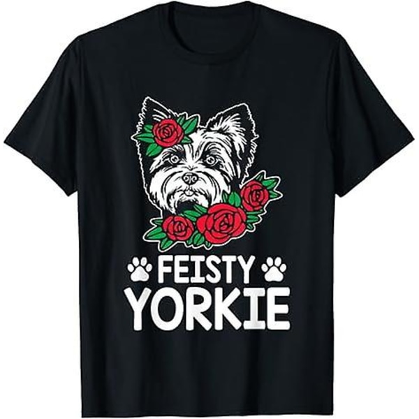 Feisty Yorkie Yorkshire Terrier Hund Elsker Legetøjsstørrelse Hund Kæledyr T-Shirt