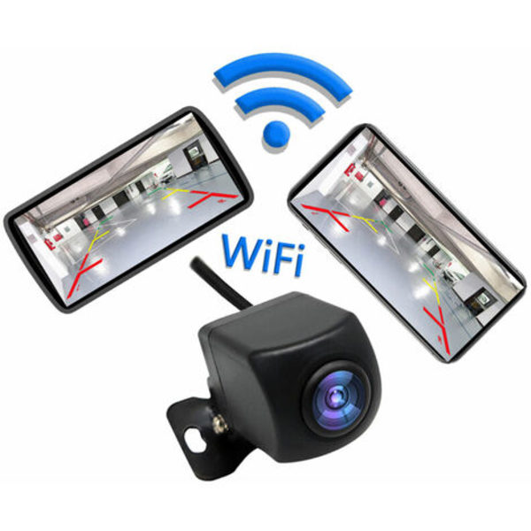 HD WIFI Trådlös Backkamera Backkamera för Bil Fordon WiFi Backkamera med Mörkerseende IP67 Vattentät LCD Trådlös Backning