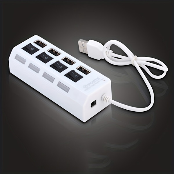 Höghastighets 4/7 Portar USB HUB 2.0 Adapter Expander Multi USB Splitter Multiple Extender