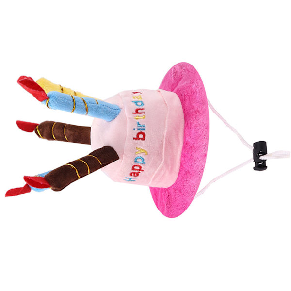 Dog Birthday Cake Hat Cute Funny Innovative Adjustable Cat Happy Birthday Birthday Party Hat Christmas Photo Props Pink