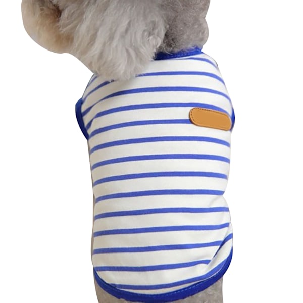 Hundred T-shirt Fashionable Soft Comfortable Stretchy Pet Vest til Bichon Frise Schnauzer Teddy Blå M