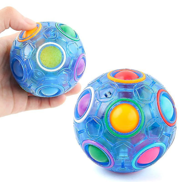 Sateenkaaripallo Dcompression Toupie (Sininen), Puzzle-peli Hauska Dcompression Magic Ball Casse-tte Boule