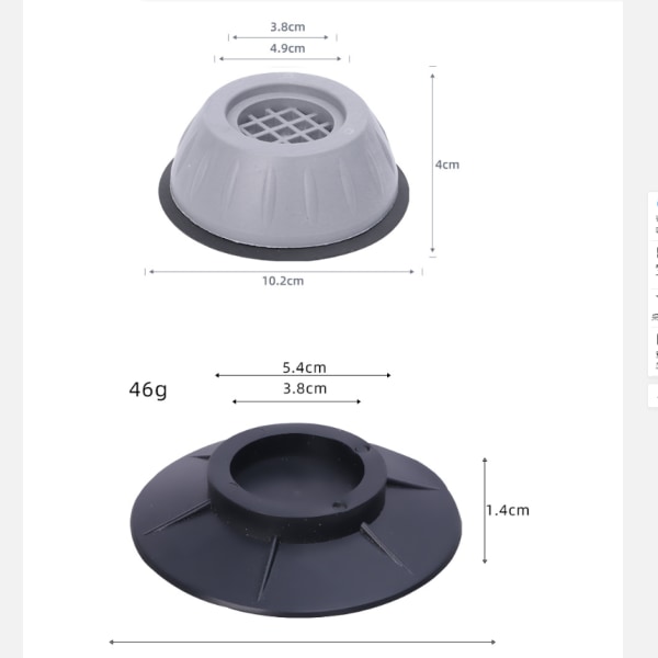 Anti-halkskydd av gummi, antivibrationsdynor (9cm) d2d0 | Fyndiq