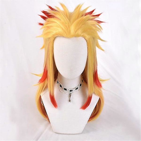 Demon Slayer Rengoku Kyoujurou Cosplay Kostume Kimono Uniform Outfit Halloween Party Anime Rollespil Fancy Dress Set-c Kun