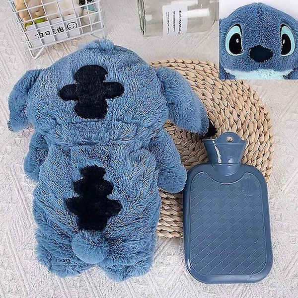 Disney Stitch Animation Vinter Extra Stor Plysch Termosflaska Handvärmare