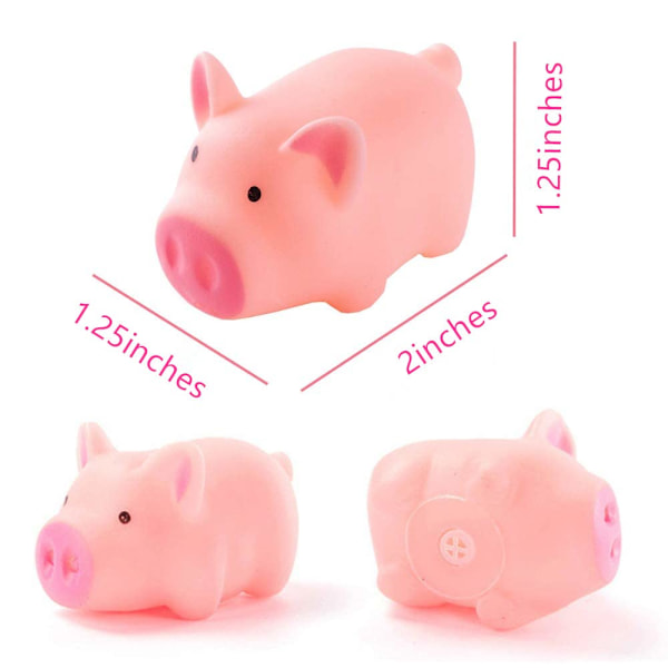 20 stk. mini Gummi Grise Baby Badelegetøj Pink Gummi Skrigende Lyd Grisefest