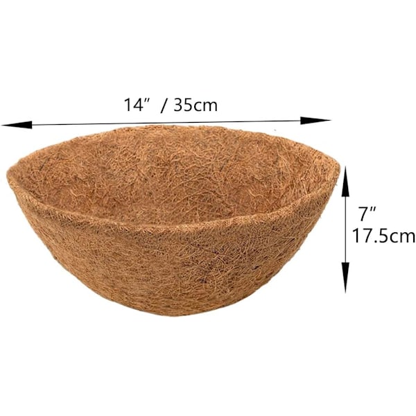 2 Runda Kokosnötfoder Ø35 cm (14 tum) Hängande Korg Kokosfoder Utbytbart