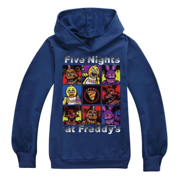 Five Nights at Freddy's FNAF Lasten Poikien Pitkähihainen Huppari Puserot Navy sininen