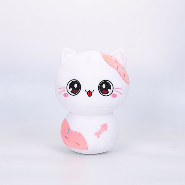 Kawaii svamp plyschleksak fylld plysch svamp söt leksak present till pojkar och flickor Mushroom White Cat