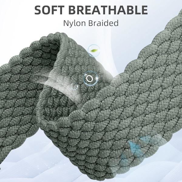 4-pak flettede solo loop armbånd kompatible med Apple Watch remme 40 mm 41 mm 38 mm 42 mm 44 mm 45 mm 49 mm til kvinder og mænd, elastisk {ad} C.Black/DarkBlue/Grey/ArmyGreen 42mm/44mm/45mm/49mm