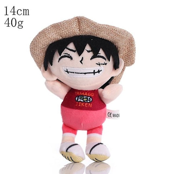 14-20CM One Piece Anime-hahmot Pehmolelu Luffy Söpö Nukke Sarjakuva Täytetty Avainperä Riippuva Koristeet Lapset Joululahjat