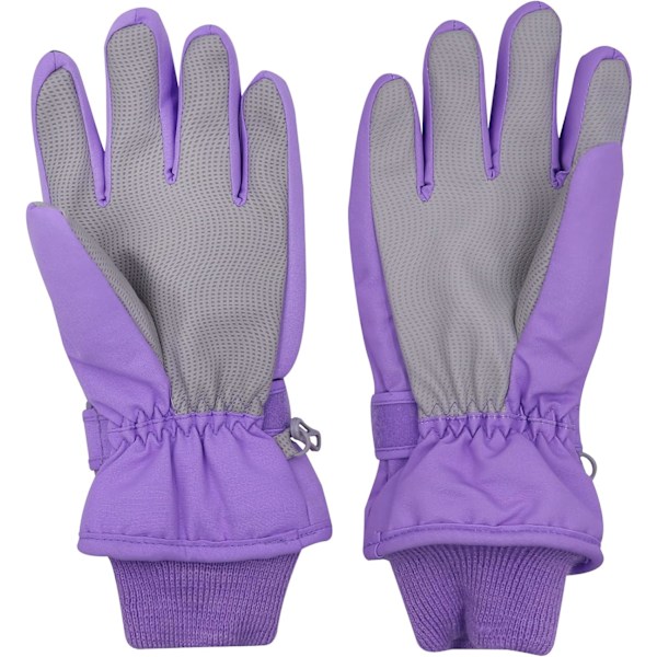 Söta enhörningsvantar för barn Vattentäta skidhandskar för vintern Fleecefodrade snöhandskar Varma termiska handskar för 3-9 pojkar flickor Lila【ad】 Purple M