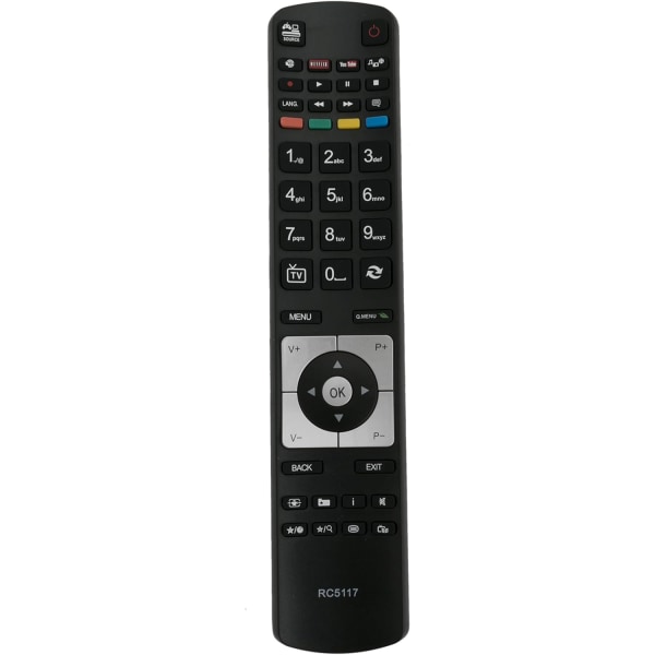 RC5117 fjernbetjening kompatibel med BUSH DLED49287FHD  LCD TV