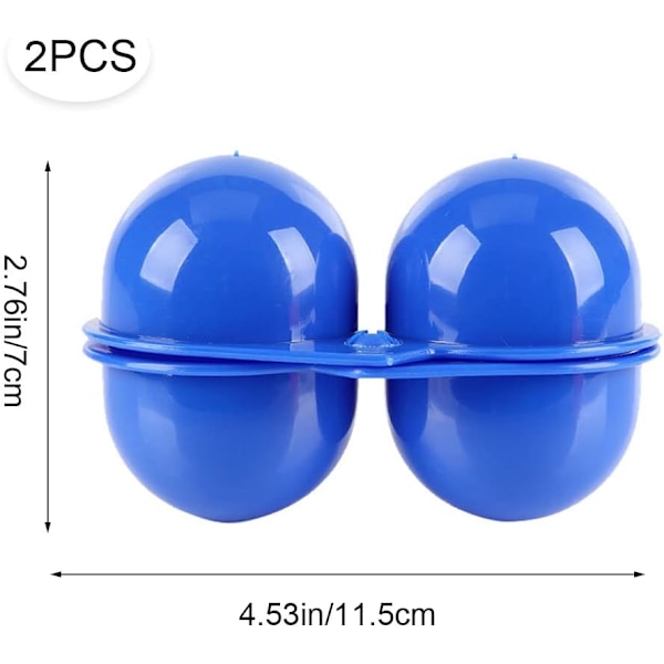 2-pack Bärbar Äggförvaringslåda i Plast, Ägg Skyddsfack
