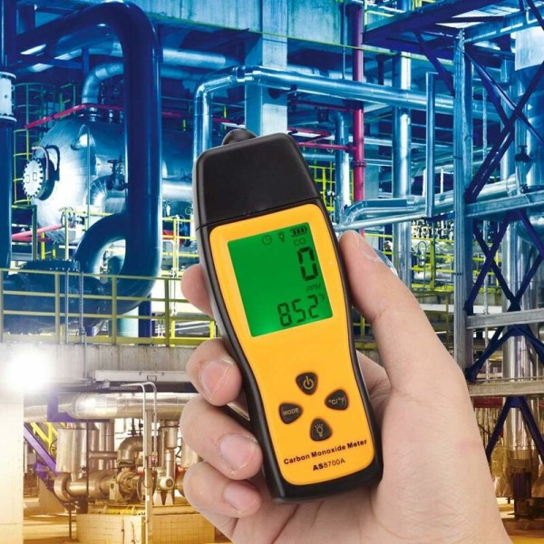 Bärbar CO-detektor, detektor med hög precision med tydlig LCD-skärm, 01000 PPM