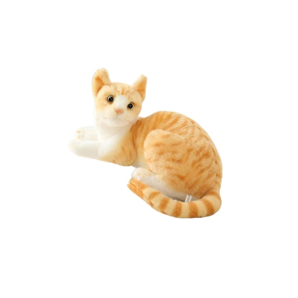 1/2 Gosig Djur Bekväma Hem Ornamnt Katt Plyschleksak för Orange Cat 40cm 1Set