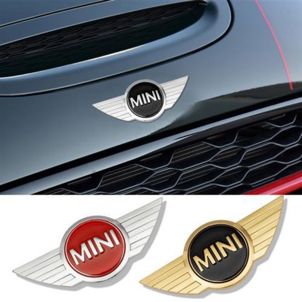 stk sølv sort anvendelig til Mini Ny Original Hjelm Mini Cooper Emblem Badge