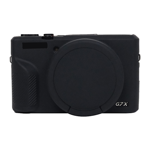 Blødt silikoneetui med linsebeskytter til Canon PowerShot G7 X Mark III / G7X3{ad} Svart