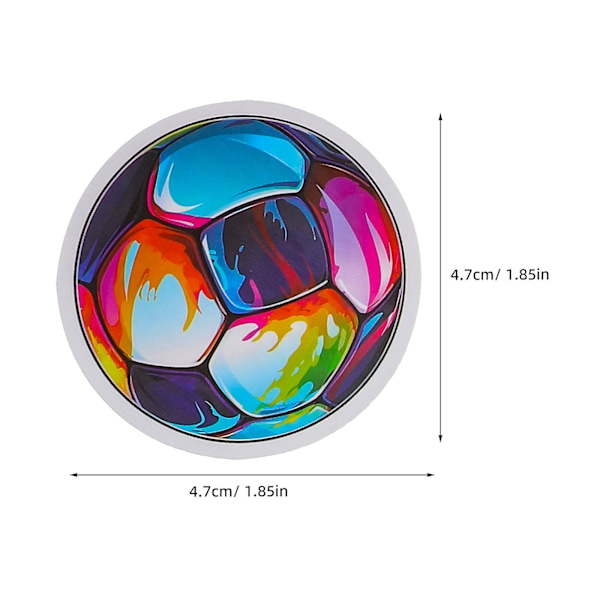 50 kpl urheilutarroja Jalkapallo tarroja Jalkapallo tarroja Urheilutarroja Vedenpitävät tarrat teini-ikäisille Multi 4.70X4.70X0.10CM