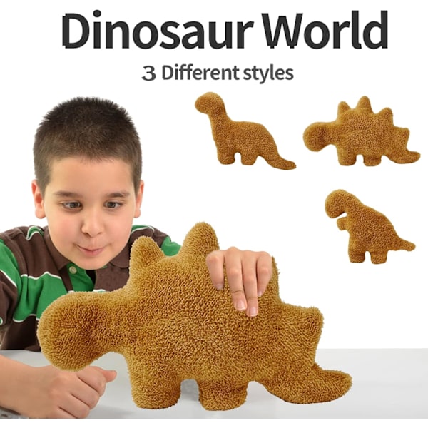 Dino Nugget Kudde, Stegosaurus - 18 tum Mjuk Dinosaur Kyckling Nuggets Kudde