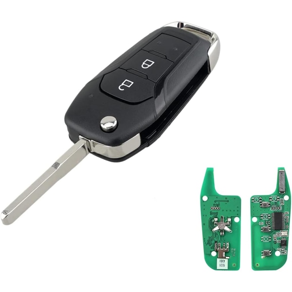 433 MHz 2 knappar Fo-rd Bilfjärrkontroll Nycklel, fjärrkontroll bilnyckel skydd ska ersättning för Ranger F150 (ID49 Chip EB3T-15K601-BA)