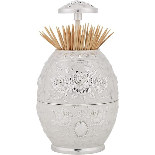 Tandpepparkhållare i zinklegering Retro Pop Up Tandpepparkasse (Silver)