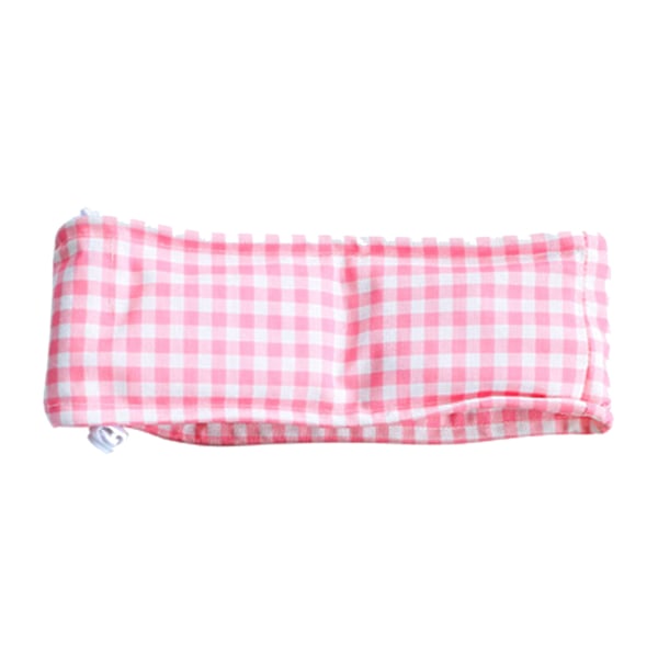 Hunde kølekrave Dobbelt snøre Reducer temperatur Justerbar Hunde kølekrave til gåture Sport Pink Grid S(30‑45cm)