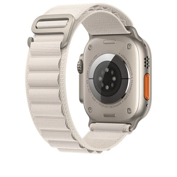 Nylon Alpine Loop -kellohihna Apple Watch Ultra 9/8/7/6/SE/5 44/45/49mm Beige
