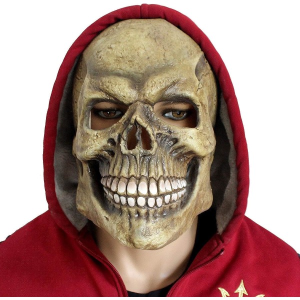 CreepyParty Halloween Kostym Party Latex Helhuvud Skrämmande Mask Skalle Huvud Skräck Ansiktsmasker