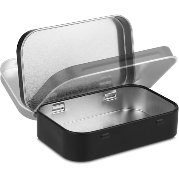 Tins Beholder Rektangulær Lille Tinboks Metal Tomhængslet Tins Beholdere Metal Tin