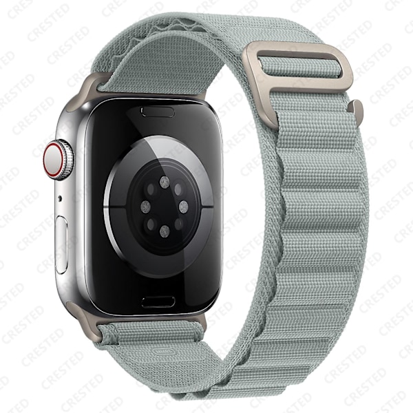 Alpine Loop -ranneke Apple Watch -rannekkeeseen 49 mm 44 mm 40 mm 45 mm 41 mm 42 mm 38 mm 38 40 44 45 mm rannekoru Iwatch Ultra Serie 7 6 3 Se 8 vaaleanharmaa light gray 42 44 45 49mm
