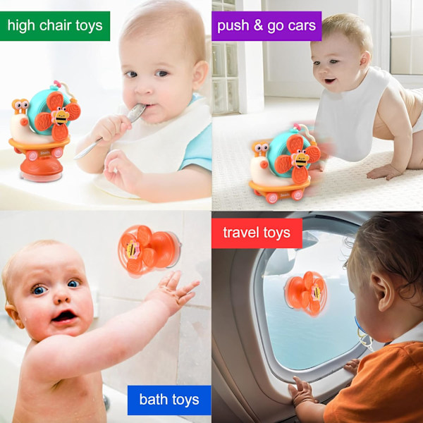 Baby Suttekopper Spinner Legetøj - Lillebørns Sansemotorisk Montessori Uddannelse Finmotorik